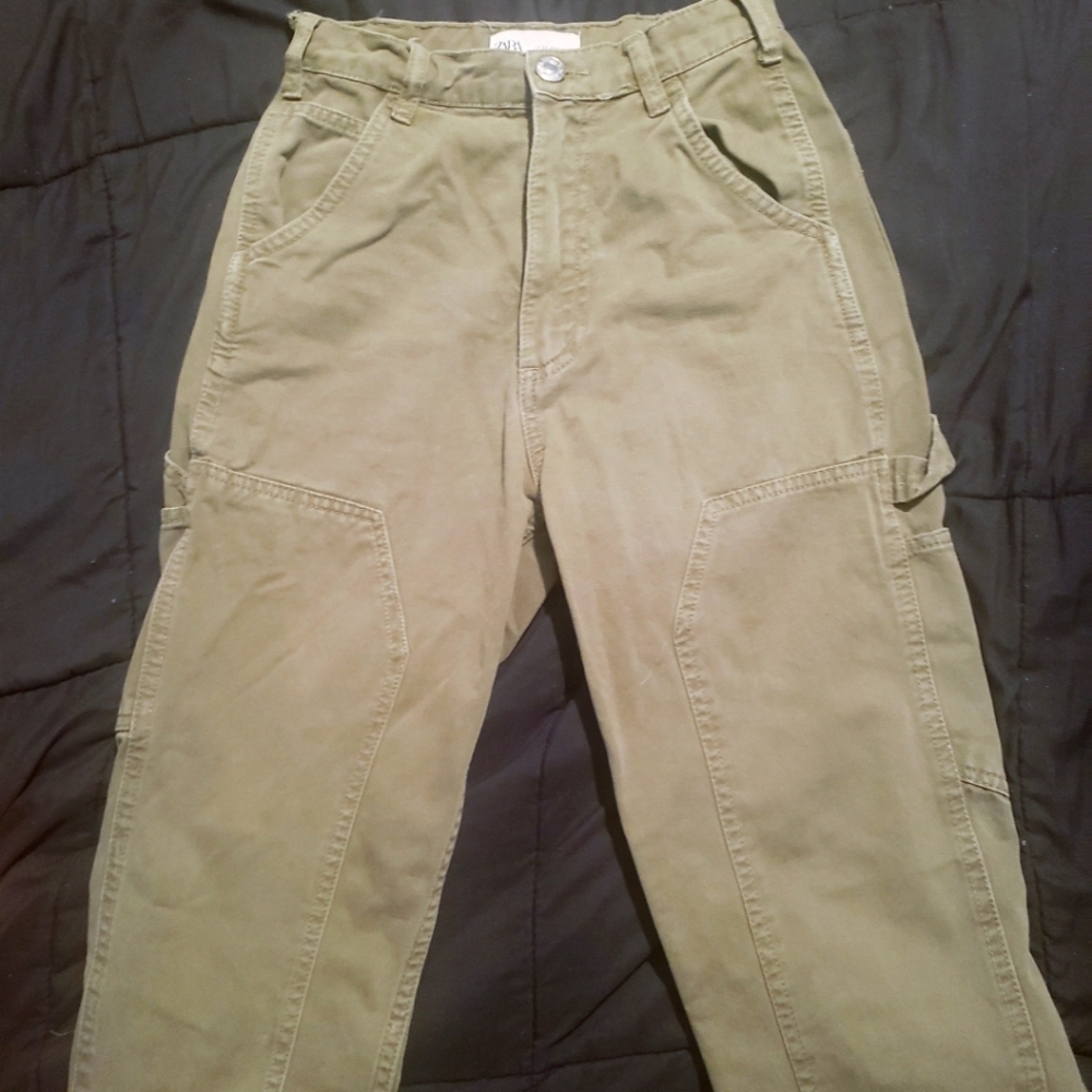 ZARA Olive Cargo Pants